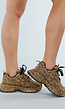 Luipaard Glitter Sneakers met Chunky Zool