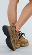 Luipaard Glitter Sneakers met Chunky Zool