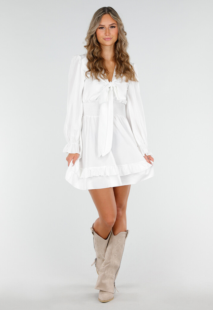 Beige Overlap Cowboylaarzen met Borduursel