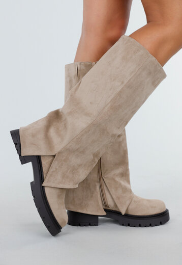 Khaki Laarzen met Chunky Zool