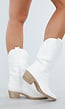 Witte Lederlook Cowboylaarzen