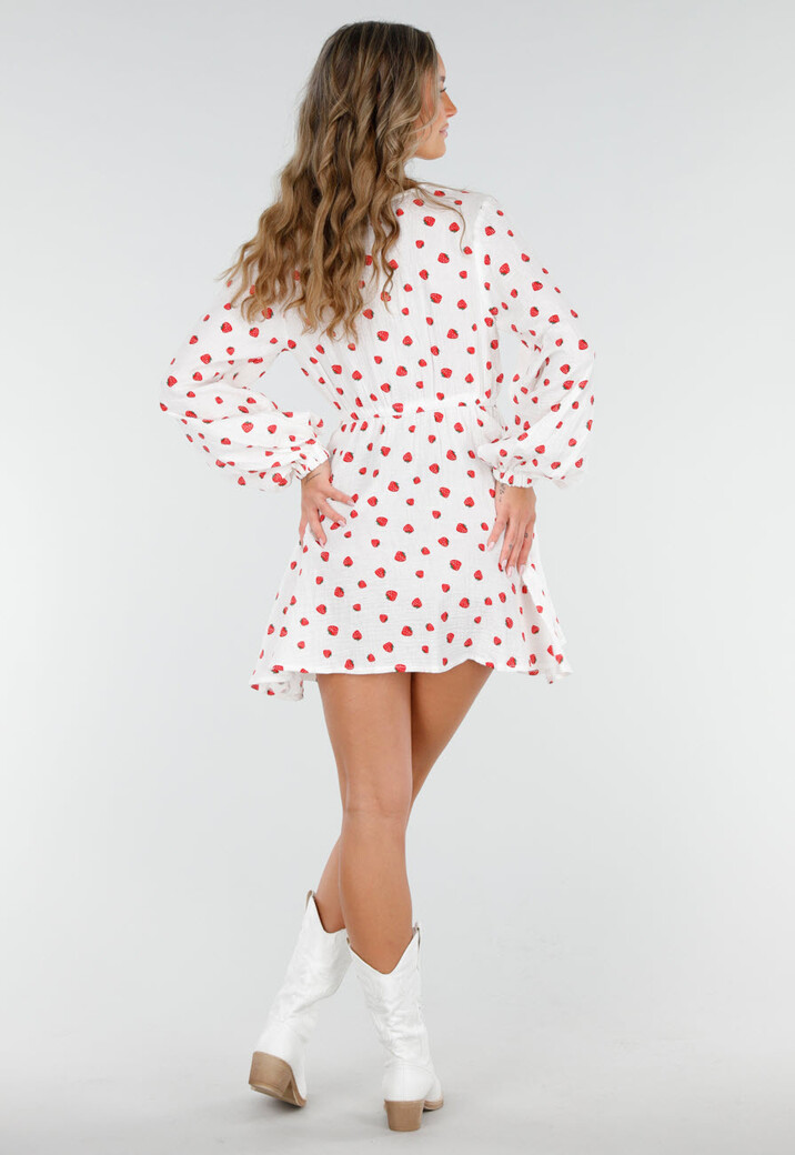 Witte Lederlook Cowboylaarzen met Hak