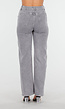 Grijze High Waist Straight Jeans met Licht Gewassen Look