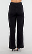 Zwarte Wide Leg Jeans met Striksluiting en Hoge Taille