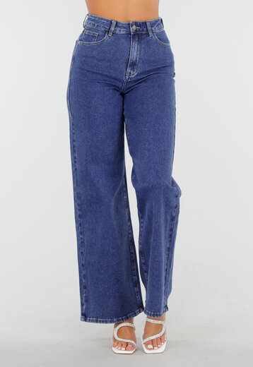 Blauwe Wide Leg Jeans