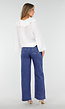Blauwe High Waist Straight Jeans met Wide Leg Fit