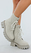 Beige Veterboots