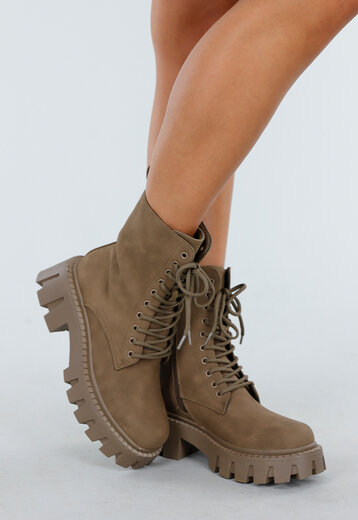 Bruine Veterboots met Rits
