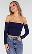 Off Shoulder Top Navy
