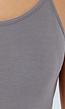 Grijze Bodysuit met Spaghetti Bandjes en Pads