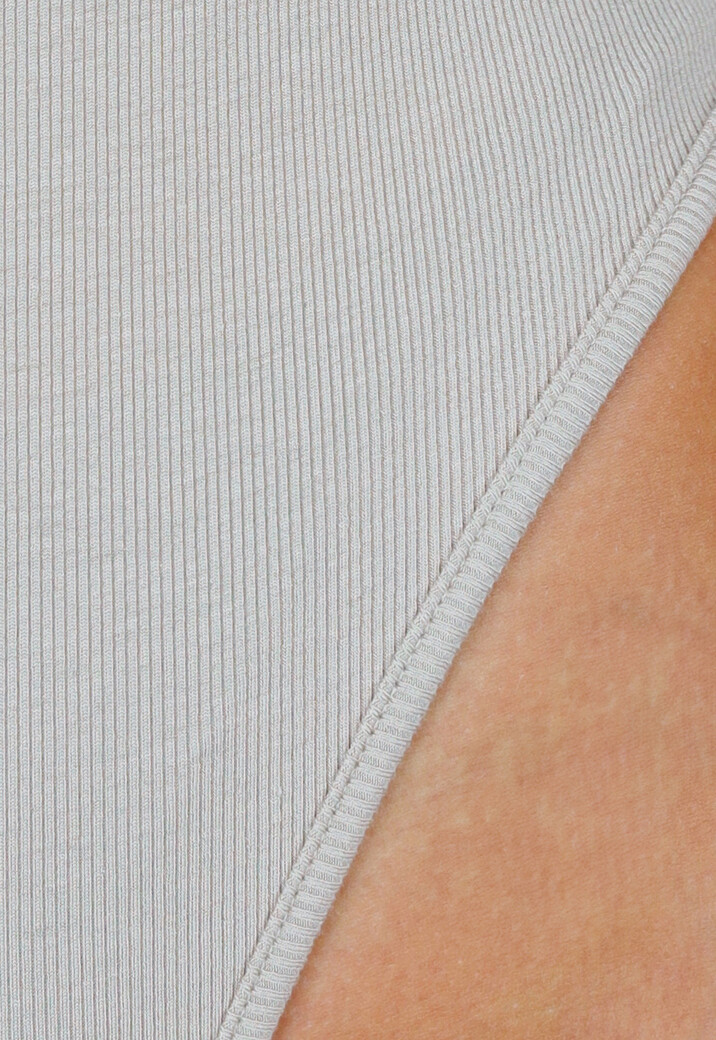 Beige Bodysuit met Spaghetti Bandjes en Pads