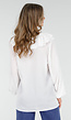 Witte Blouse met Ruches en Vetersluiting bij de Hals