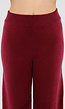 Bordeaux Gebreide Set met Overslag Top en Wijde Broek
