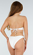 Wit Bikini Broekje met Striksluiting en Schelpenrand