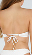 Witte Bandeau Bikinitop met Schelpenrand en Textuur