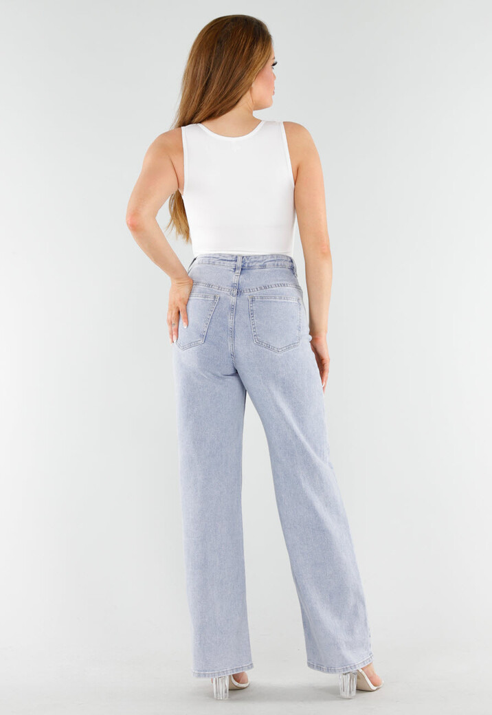 Naadloze Shaping Top in Wit met Hoge Halslijn