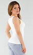 Naadloze Shaping Top in Wit met Hoge Halslijn