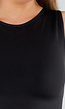Naadloze Shaping Top in Zwart met Hoge Halslijn
