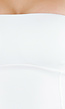Witte Bandeau Top met Stretch en Rechte Halslijn