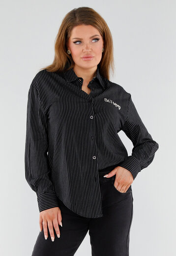 Zwarte blouse met Borduursel