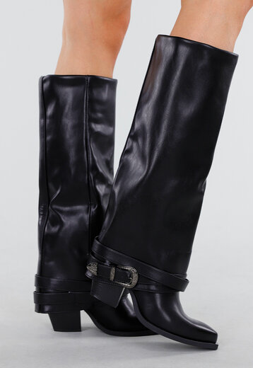 Zwarte Laarzen met Gespdetail