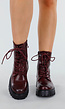 Bordeaux Veterlaarzen met Grove Zolen en Rits