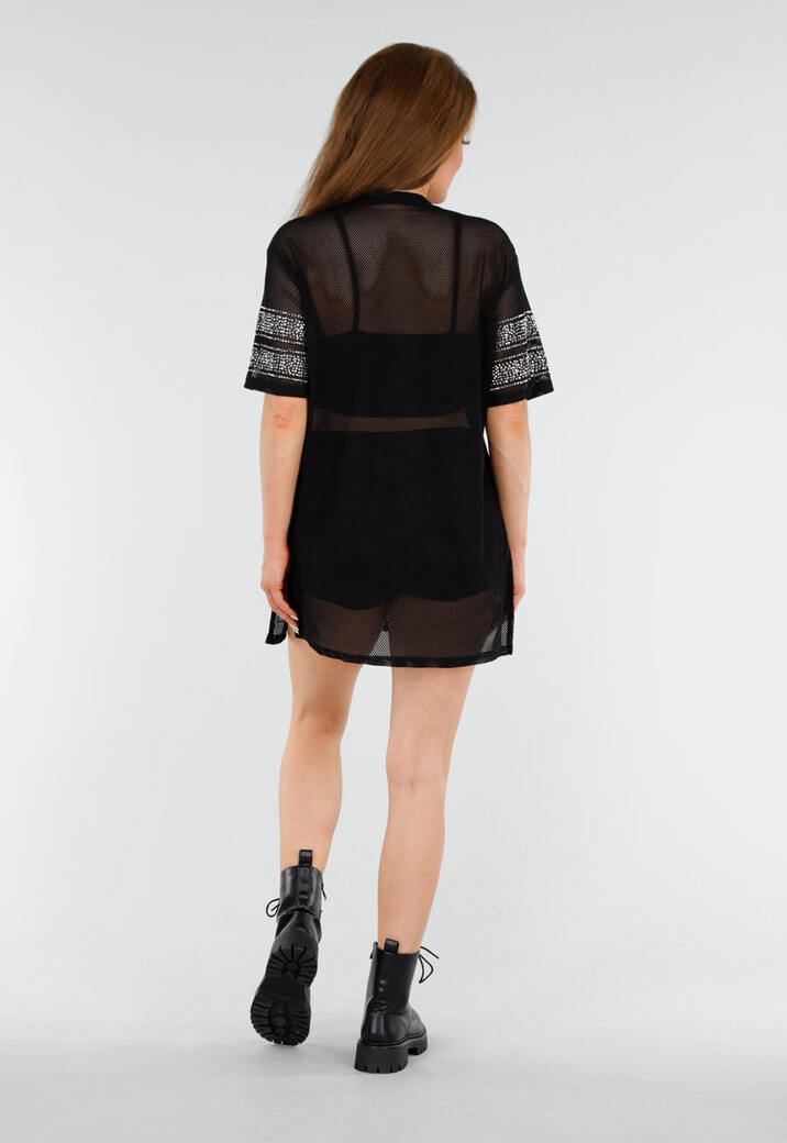 Zwarte Veterlaarzen met Grove Zolen en Rits