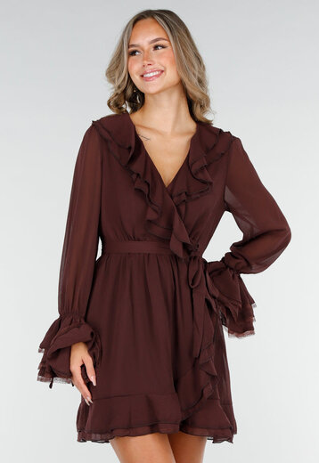 Bruine Wikkeljurk met Kant