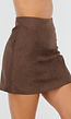 Bruine Suèdelook Rok
