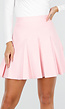 Lichtroze Geplooide Mini Rok