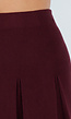 Bordeauxrode Geplooide Rok in Gebreide Stretchstof