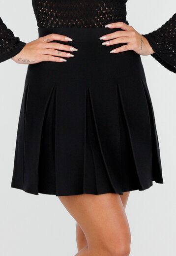 Zwarte Geplooide Mini Rok