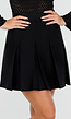 Zwarte Geplooide Mini Rok