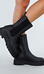 Zwarte Geweven Chelsea Boots
