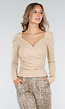 Beige Top met Overslag