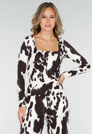 Koeienprint Top