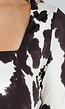 Bruine Koeienprint Top met Lange Mouwen