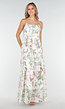Lange Maxi Jurk met Bloemenprint en Spaghetti Bandjes