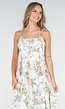 Lange Maxi Jurk met Bloemenprint en Spaghetti Bandjes