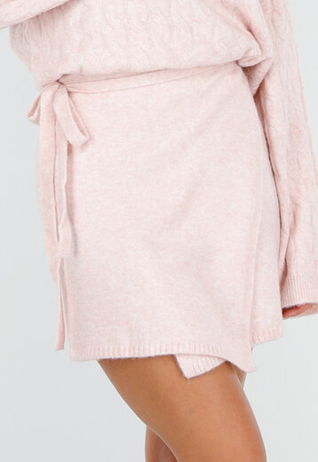 Roze Gebreide Overslagrok