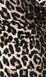 Luipaard Stretch Top met Overslag en Plooien