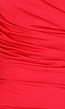 Rode Stretch Top met Overslag en Plooien