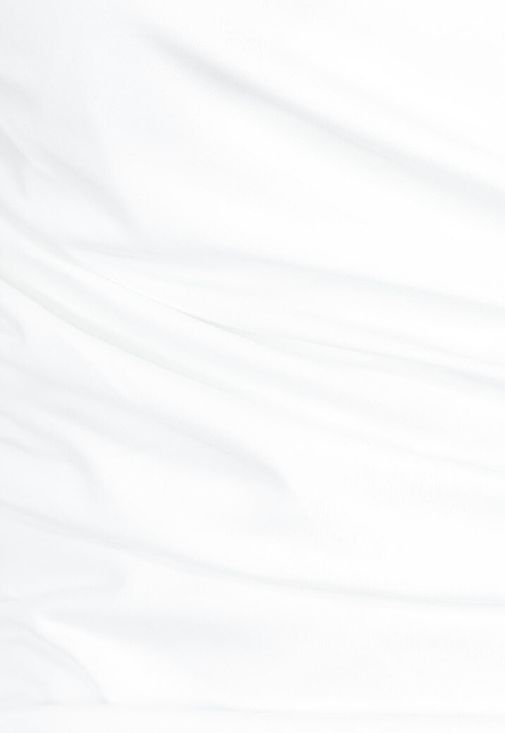 Witte Stretch Top met Overslag en Plooien