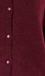 Bordeauxrood Gebreid Vest met Lange Mouwen en Knopen