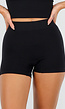 Zwarte Shapewear Short met Hoge Taille en Stretch