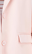 Lichtroze Oversized Blazer met Knoopsluiting en Reverskraag