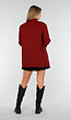 Bordeauxrode Oversized Blazer met Knoopsluiting en Reverskraag