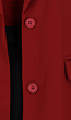 Bordeauxrode Oversized Blazer met Knoopsluiting en Reverskraag