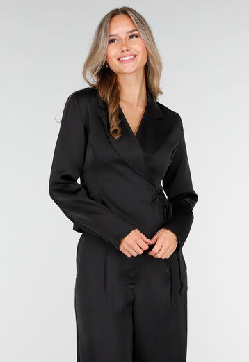 Zwarte Wrap Blazer