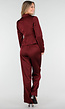 Bordeauxrode Satijnlook Wrap Blazer met Striksluiting